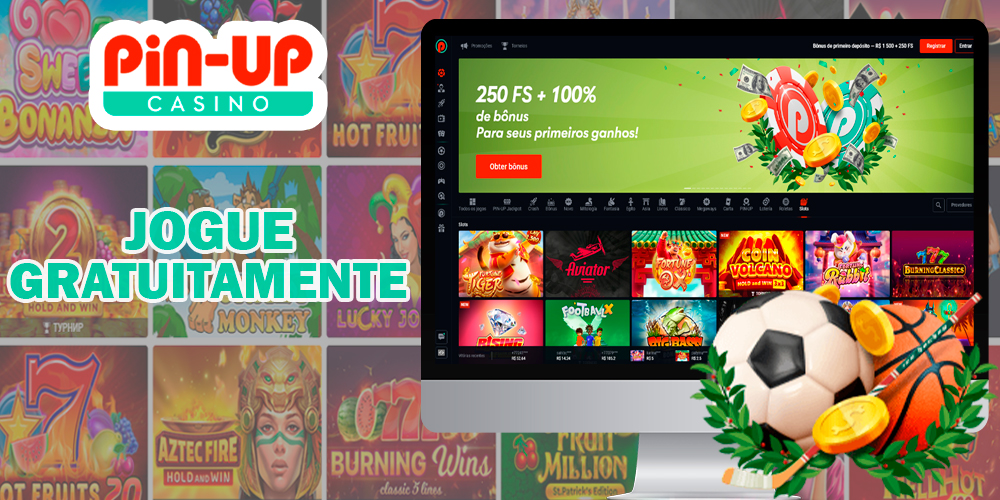 Jogue de graça ou com dinheiro real em máquinas caça-níqueis no site da Pin Up Brazil